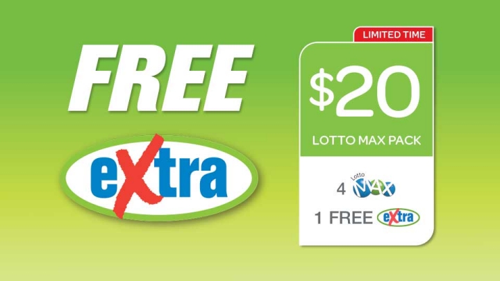 $20 LOTTO MAX with free extra promotion